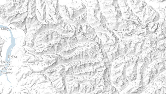 Map of the hollers of Prunetucky, CA
